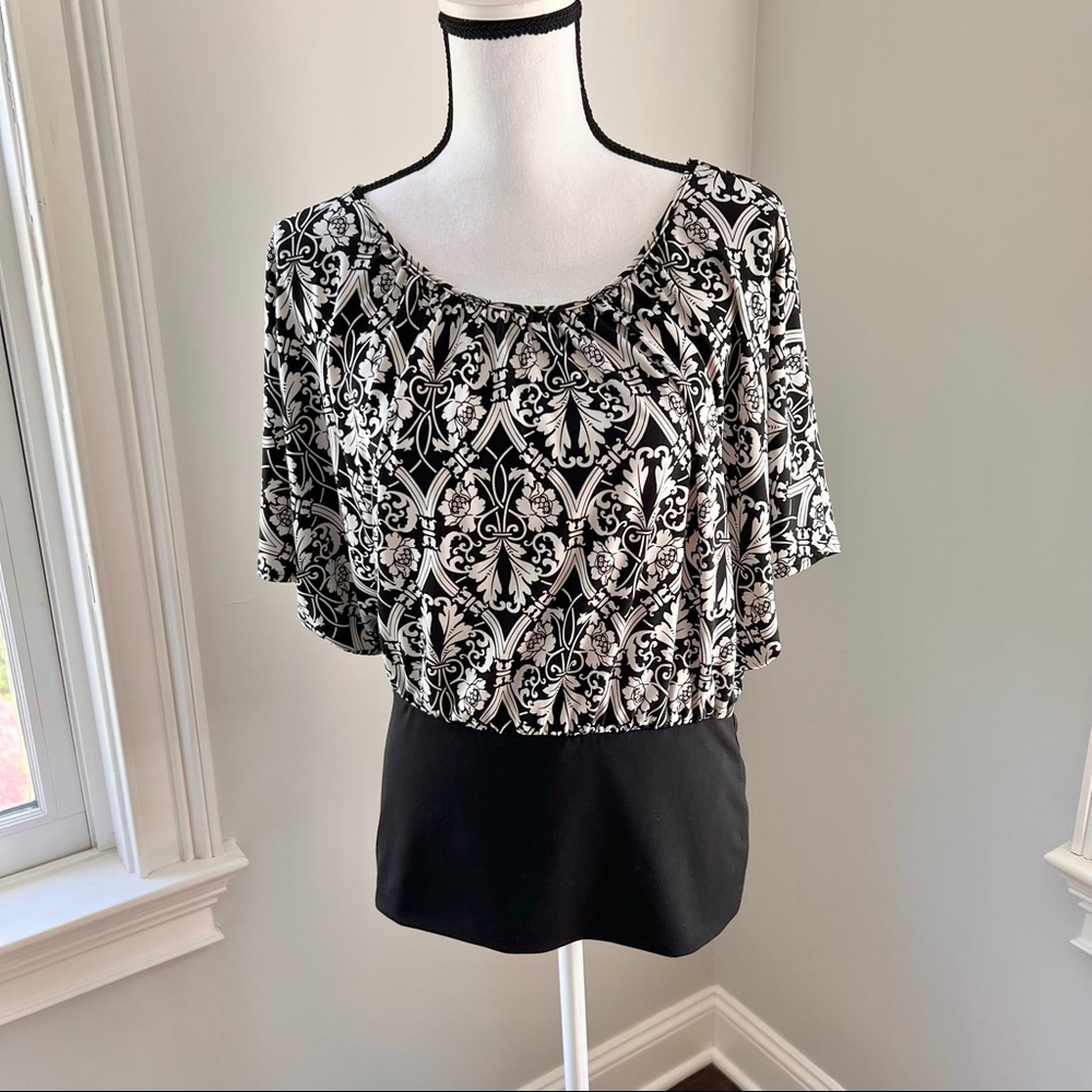 WHBM - Paisley Dolman Short SleeveTop